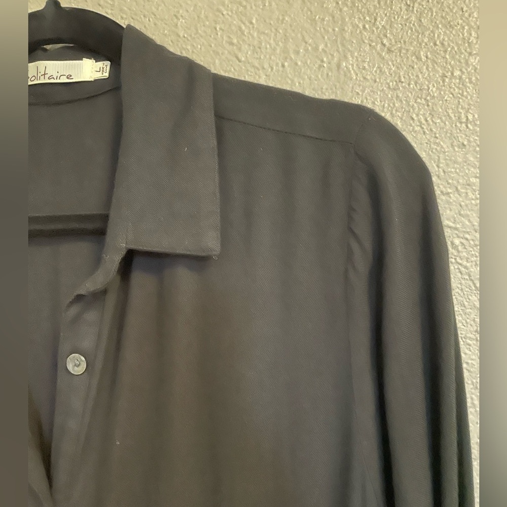 Solitaire Empire Waist Collared Tunic Top - Picture 3 of 4